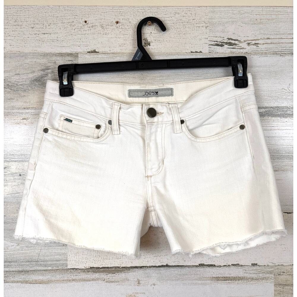 Joes Jeans Womens 27 White Cut Off Stitched Denim Shorts Casual Summer